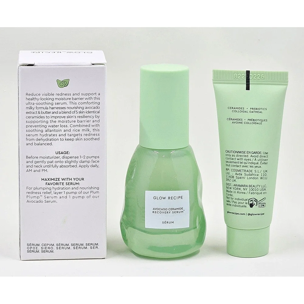 Glow Recipe Avocado Ceramide Recovery Serum + Moisture Barrier Cleanser Set